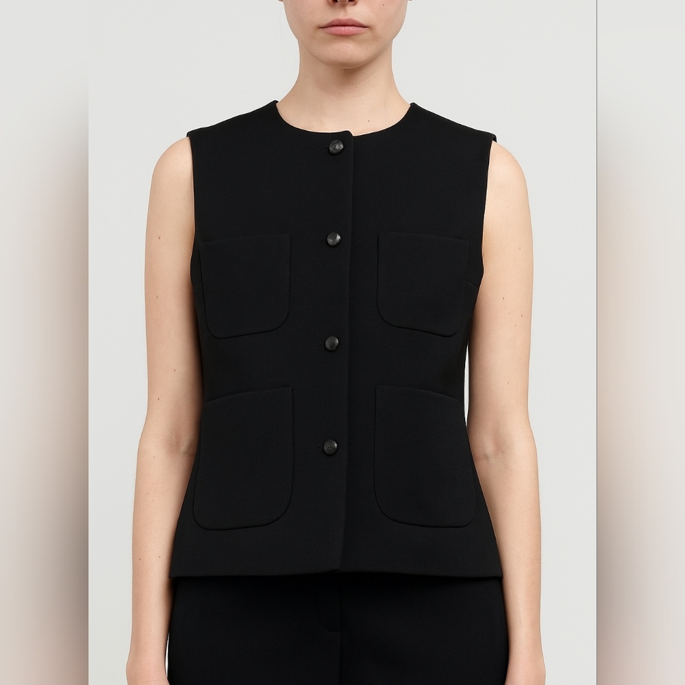 Chanel Uniform Wool Vest / Sleeveless Jacket